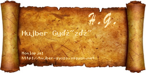 Hujber Győző névjegykártya