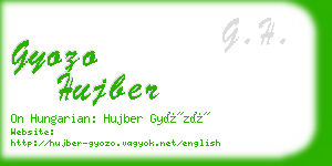 gyozo hujber business card